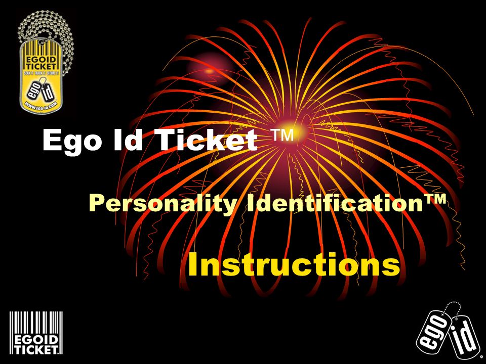 Ego Id Ticket Instructions Personality Identification