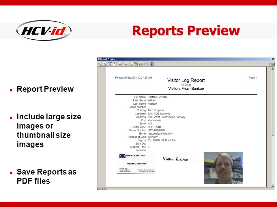Reports Preview Report Preview Include large size images or thumbnail size images Save Reports as PDF files