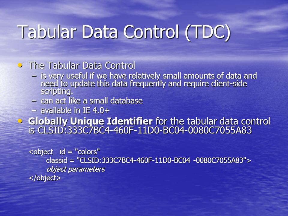 Chapter 16 Dynamic HTML: Data Binding with Tabular Data Control. - ppt  download