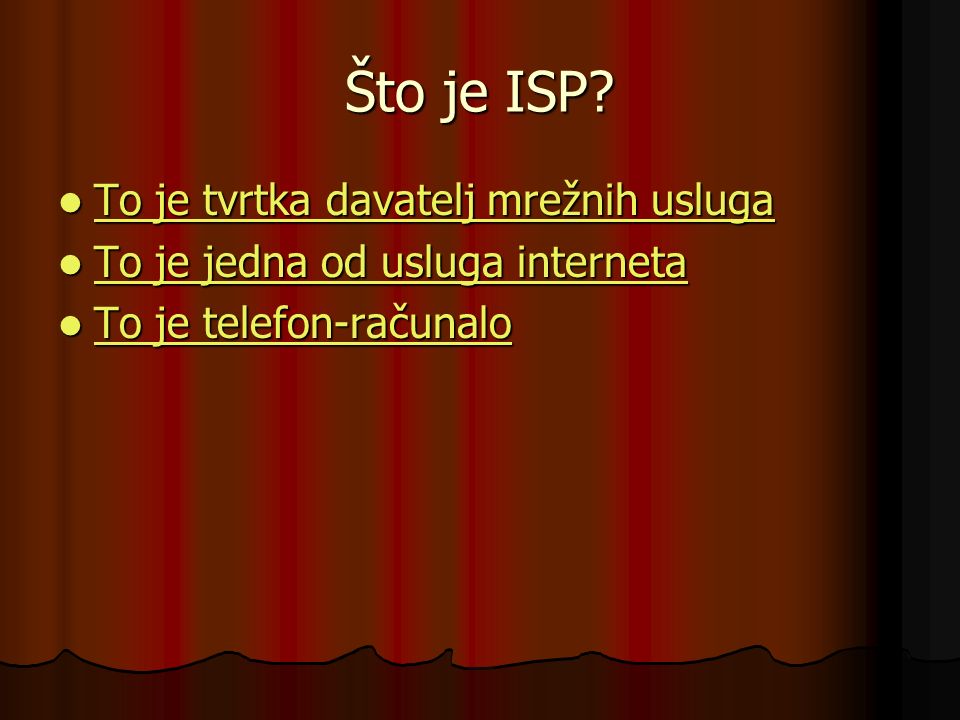 Što je ISP.