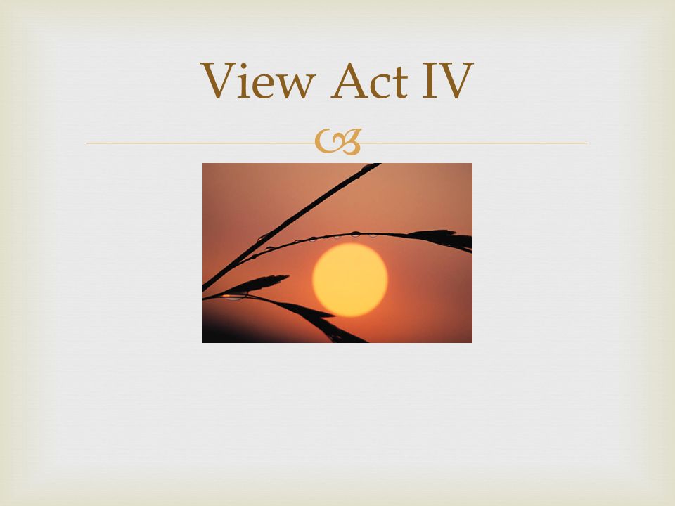 View Act IV