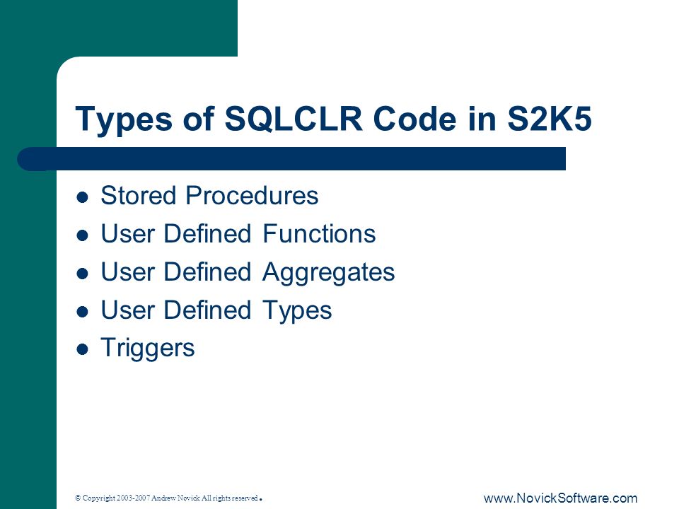 User-Defined Functions in SQL Server 2005 Andrew Novick ppt download