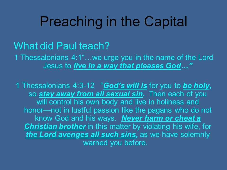 Preaching in the Capital What did Paul teach.