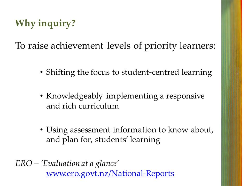 Why inquiry.