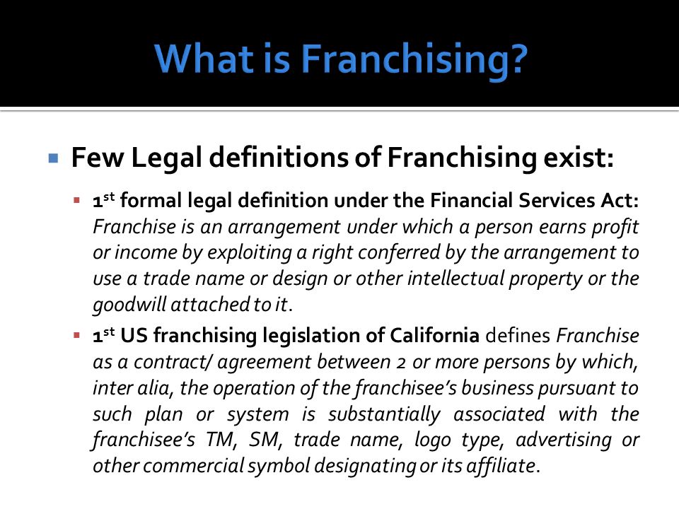 Legislations Impacting Franchising Association of Indias Workshop in Mumbai  on Legal Issues in Franchising July 12, ppt download