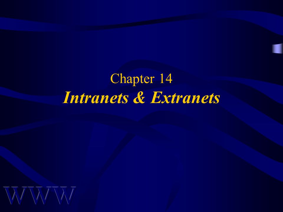 Chapter 14 Intranets & Extranets