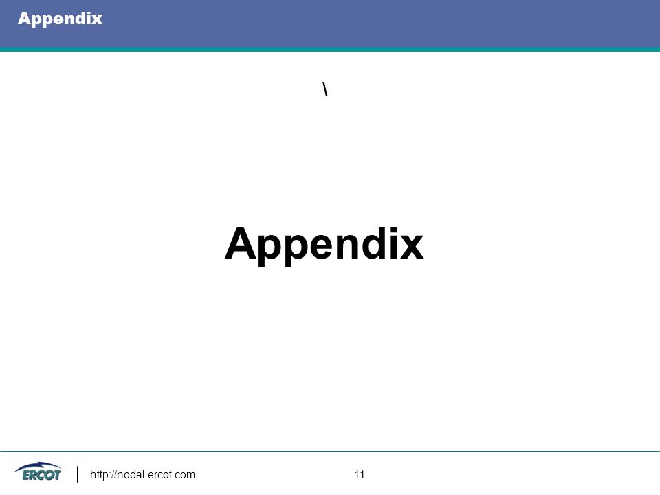Appendix \ Appendix   11