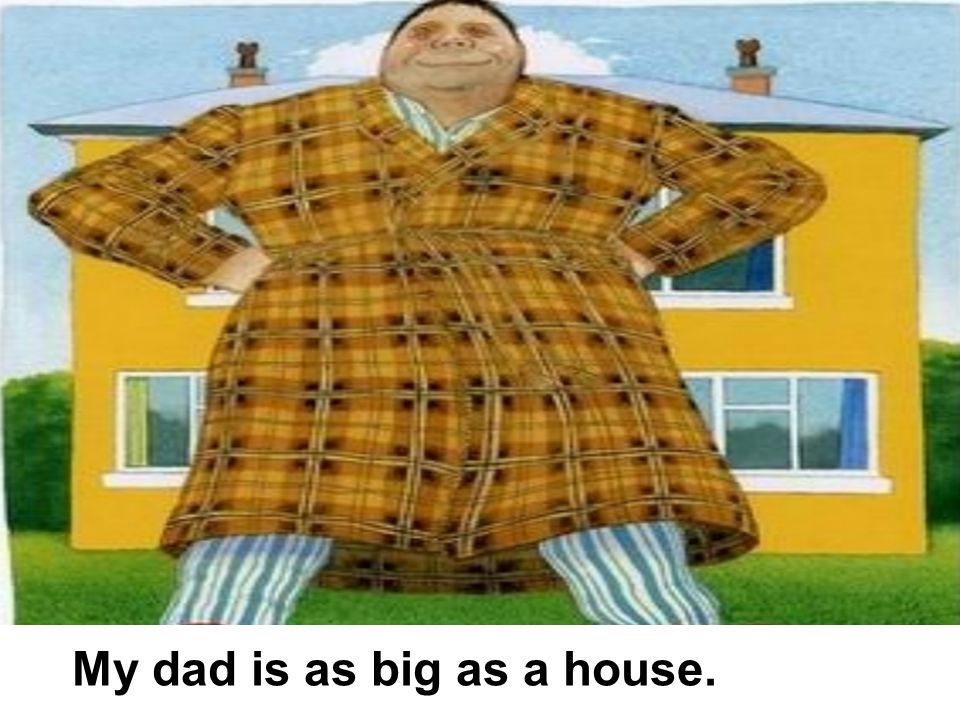 My dad is as big as a house.