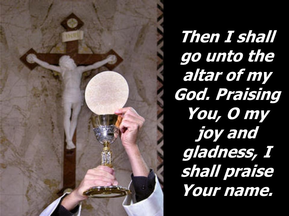 Then I shall go unto the altar of my God.