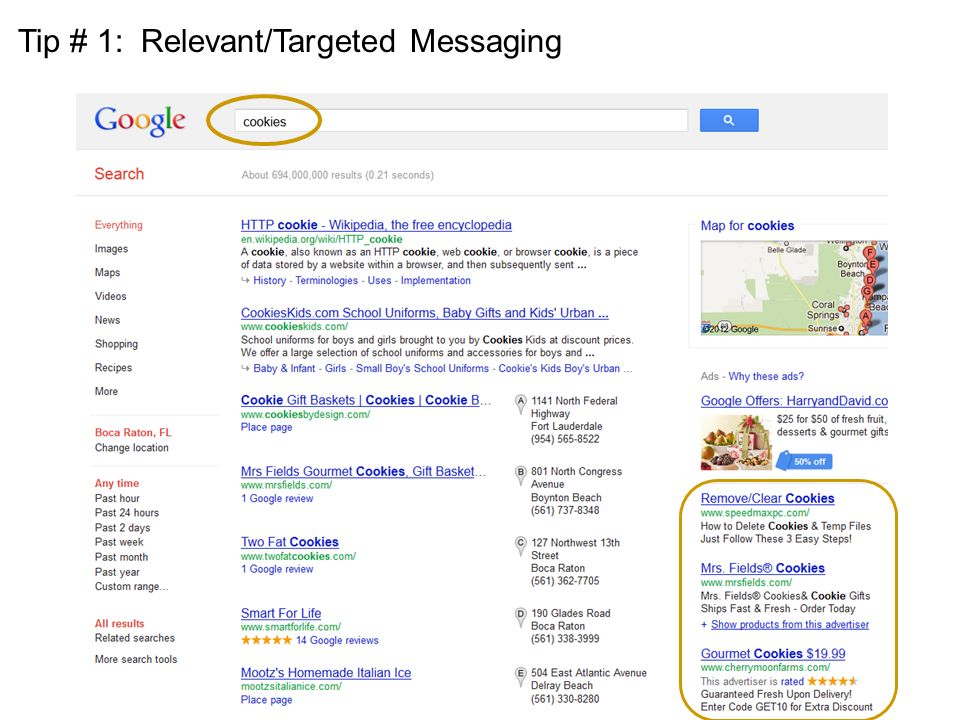 Tip # 1: Relevant/Targeted Messaging