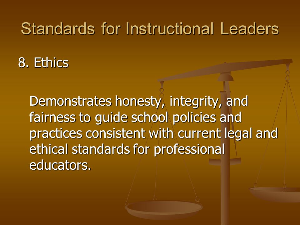 Standards for Instructional Leaders 8.