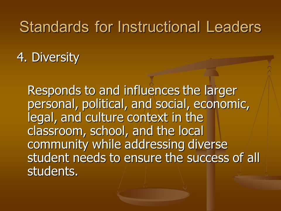 Standards for Instructional Leaders 4.