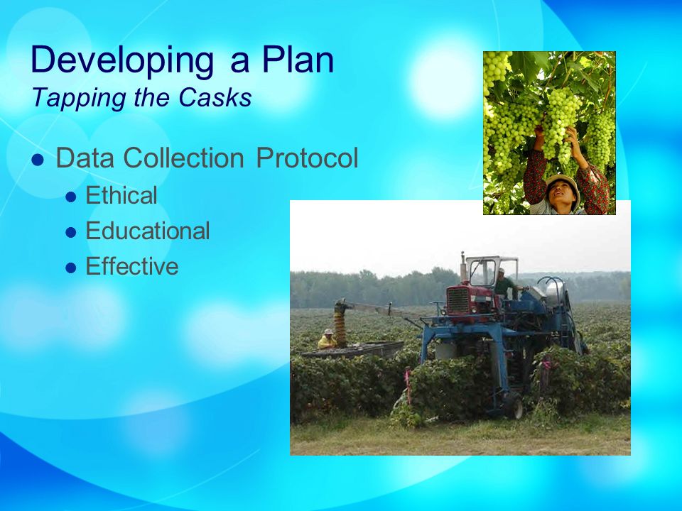Developing a Plan Tapping the Casks Data Collection Protocol Ethical Educational Effective