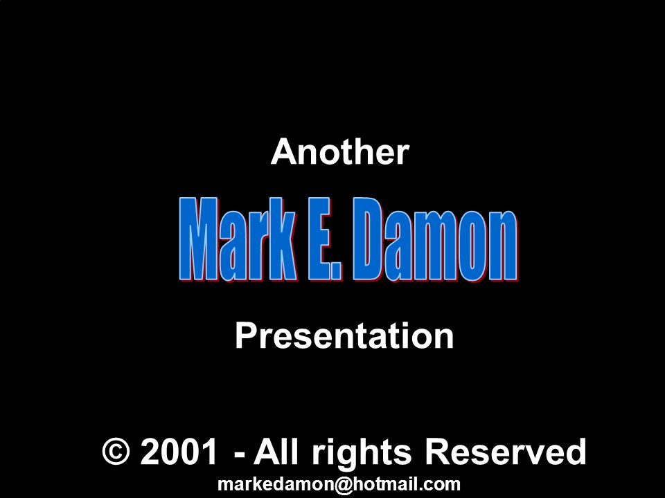 © Mark E. Damon - All Rights Reserved