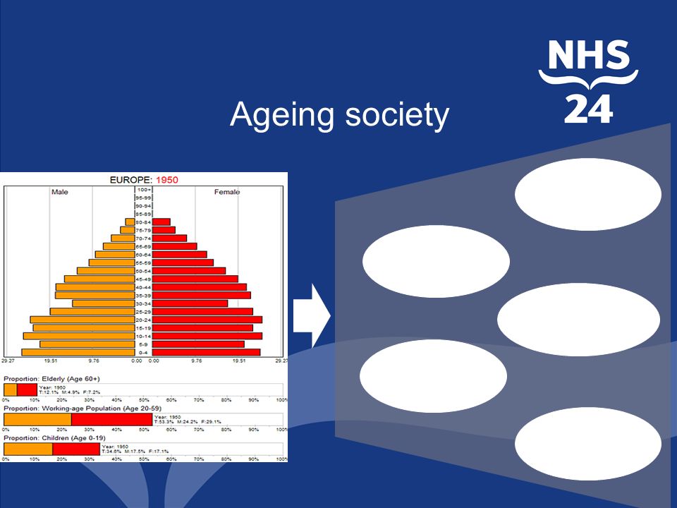 Ageing society Chronic conditions Lack of health professionals Financial unsustainability Health inequalities HLY vs LE
