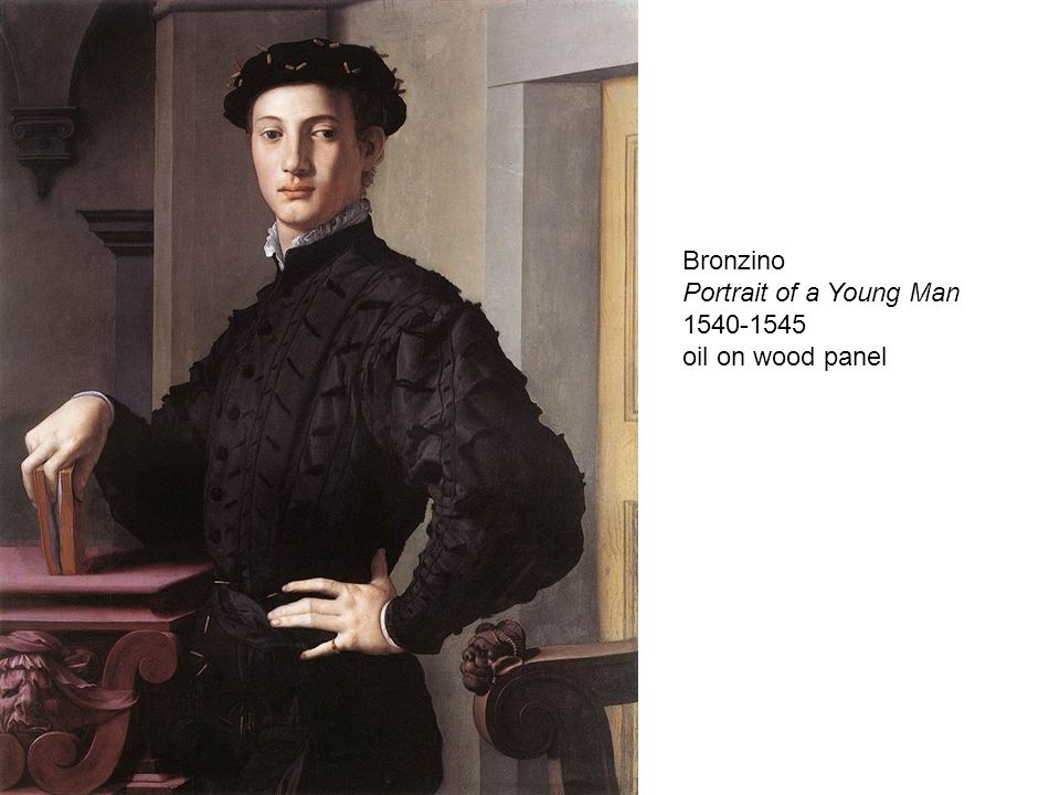 Bronzino Portrait of a Young Man oil on wood panel