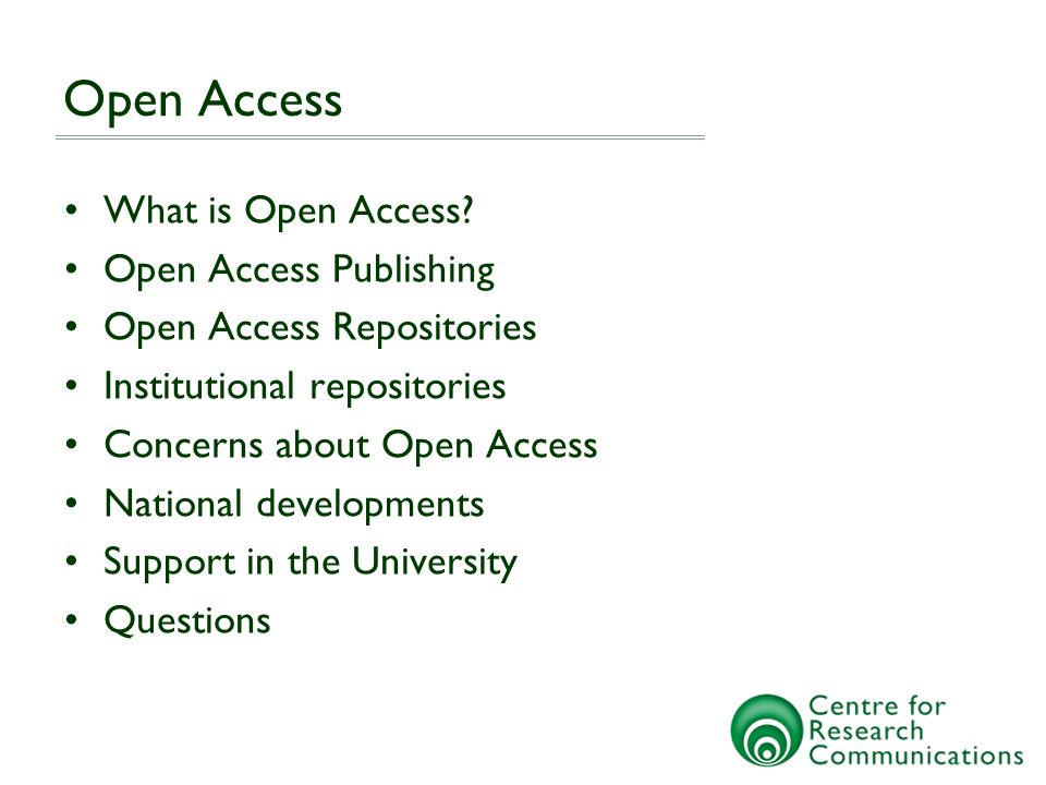 Open Access What is Open Access.