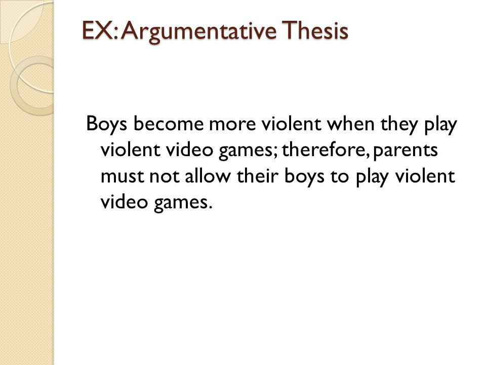 Argumentative essay video games