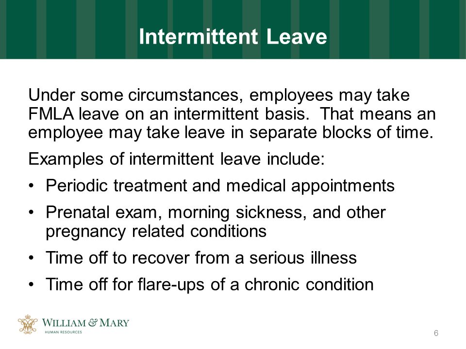 What does intermittent leave means — pic 1