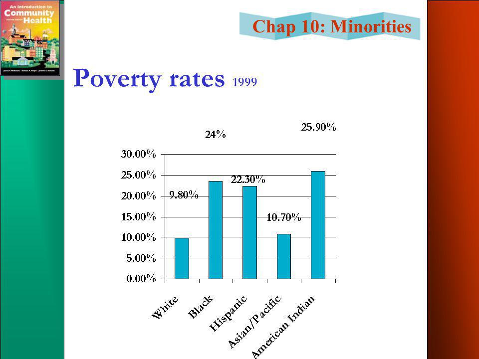Chap 10: Minorities Poverty rates 1999