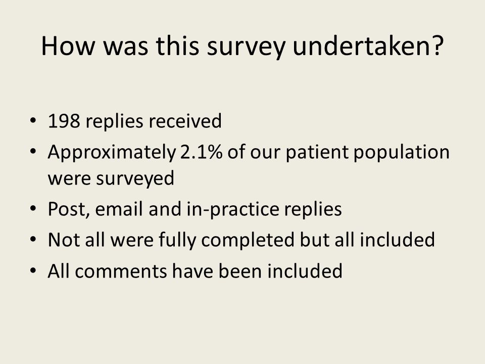 How was this survey undertaken.