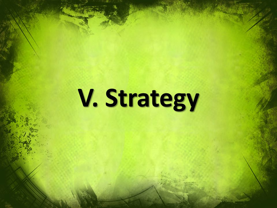 V. Strategy