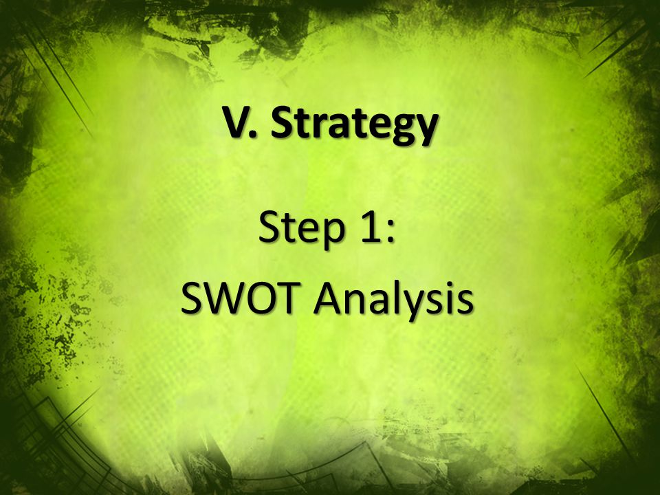 Step 1: SWOT Analysis