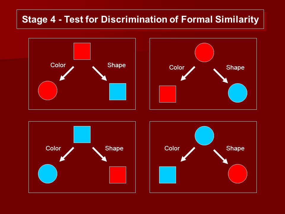 Color Shape Stage 4 - Test for Discrimination of Formal Similarity