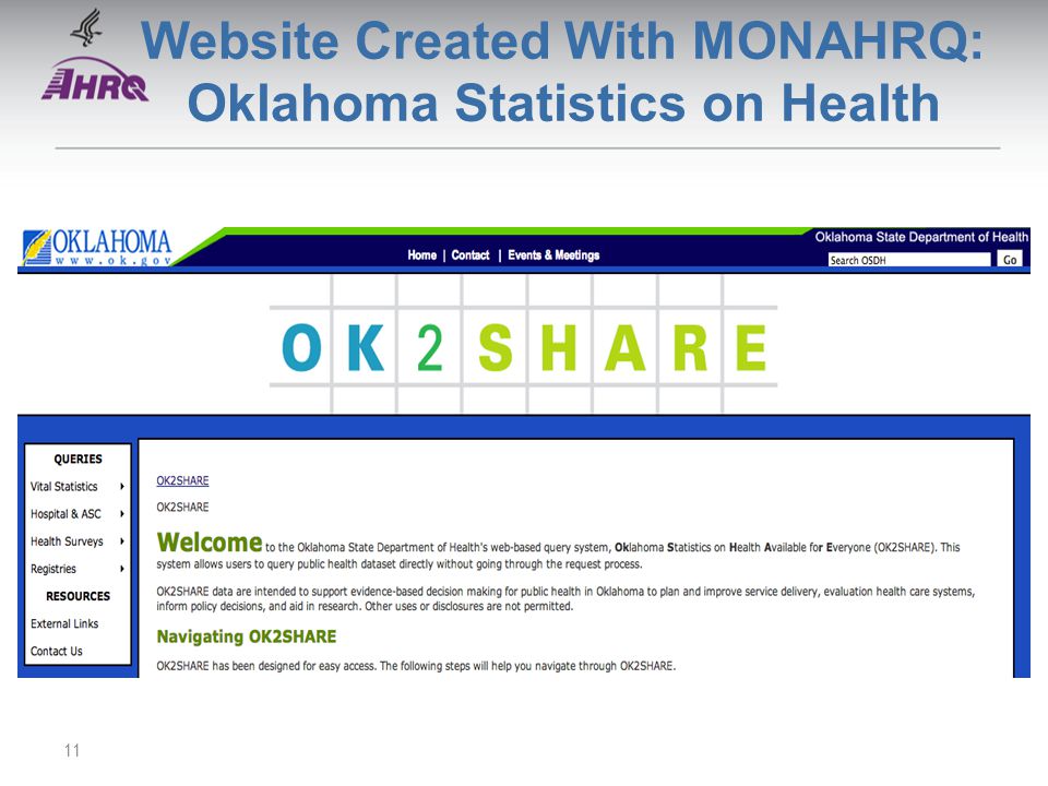 Website Created With MONAHRQ: Oklahoma Statistics on Health 11