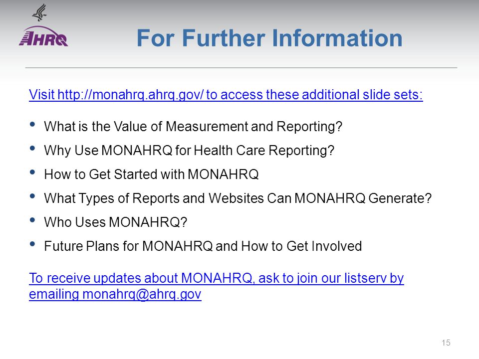 For Further Information Visit   to access these additional slide sets: What is the Value of Measurement and Reporting.