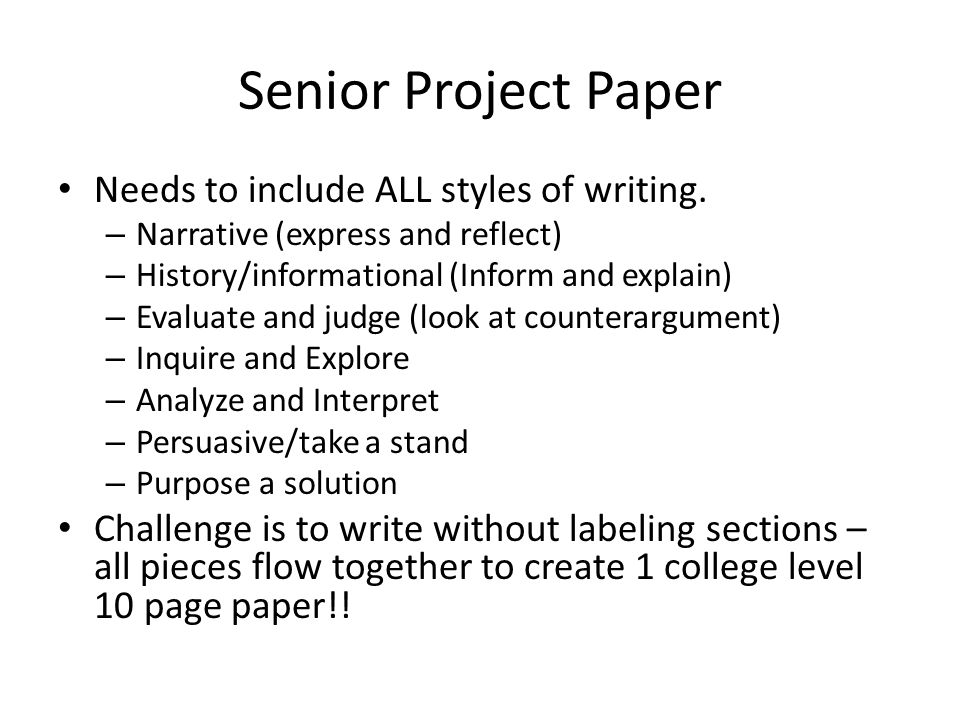 Thesis Statement For Friendship Essay Senior Project Paper Modest Proposal Essay Examples also Science Essays Topics Senior Project Paper Senior Paper Styles Express And Reflect Express What Is Business Ethics Essay