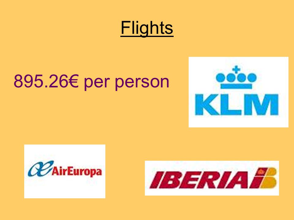 Flights € per person
