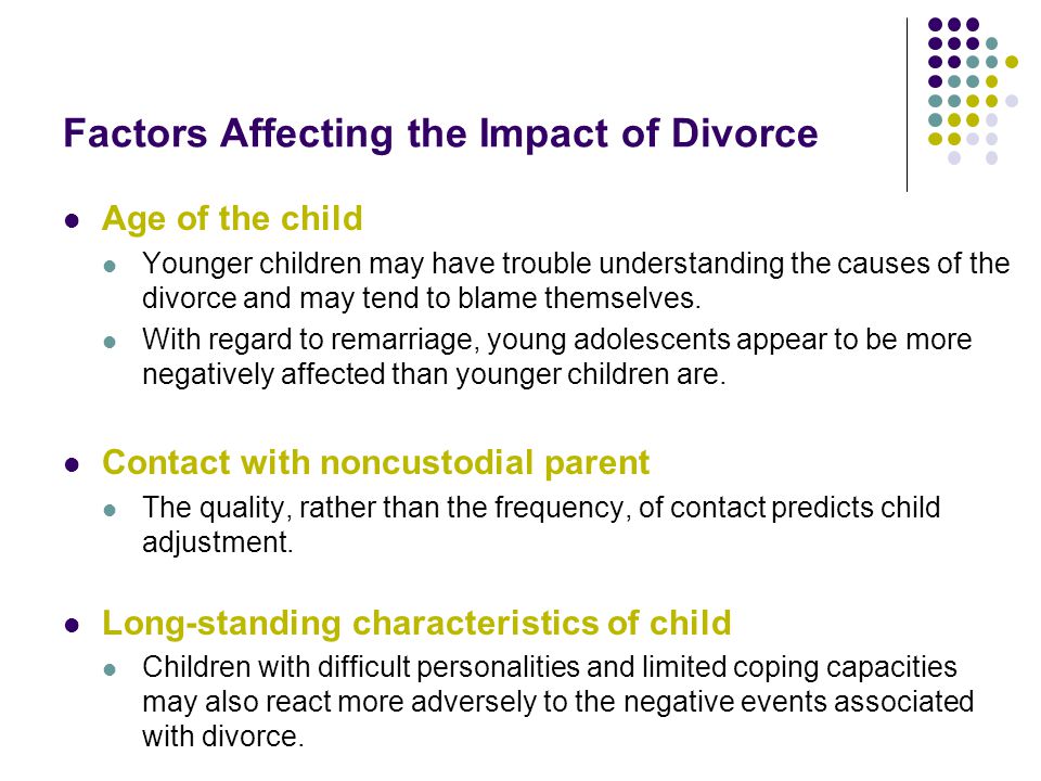 the family how children develop 3rd ed siegler deloache impact of divorce on children