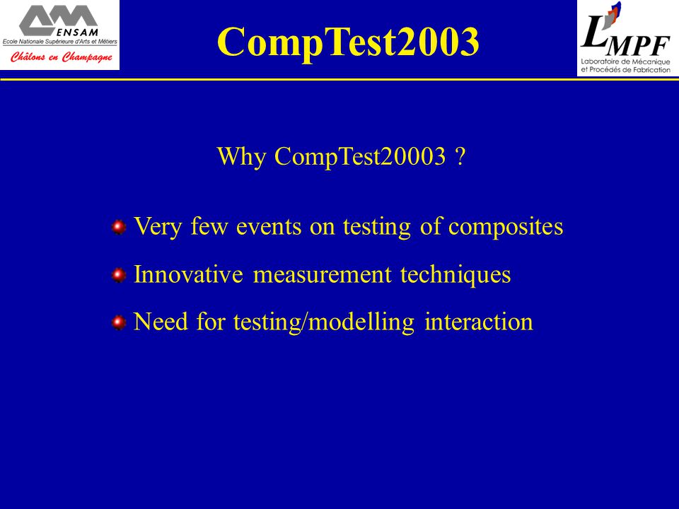 CompTest2003 Why CompTest