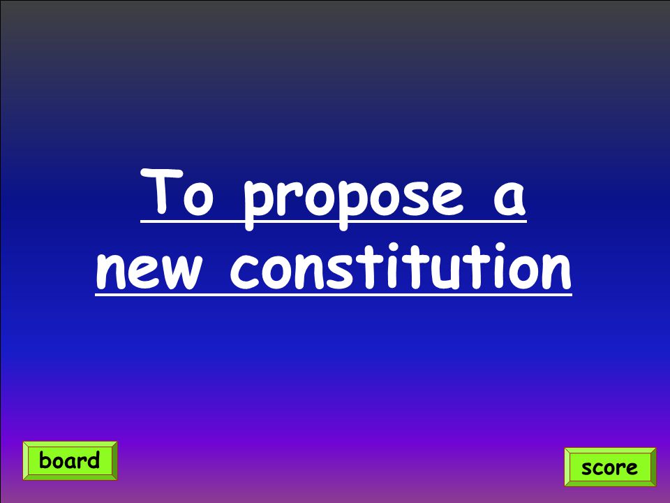 To propose a new constitution score board