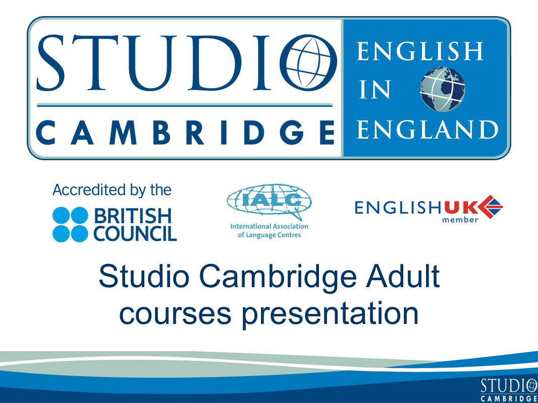 Studio Cambridge Adult courses presentation