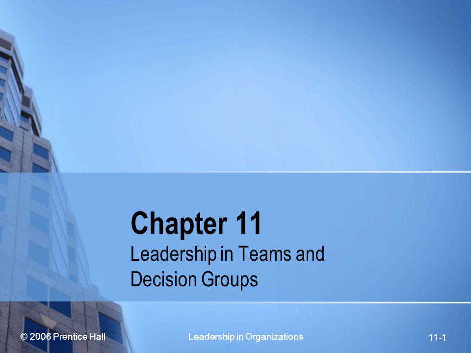 leadership in teams and decision groups