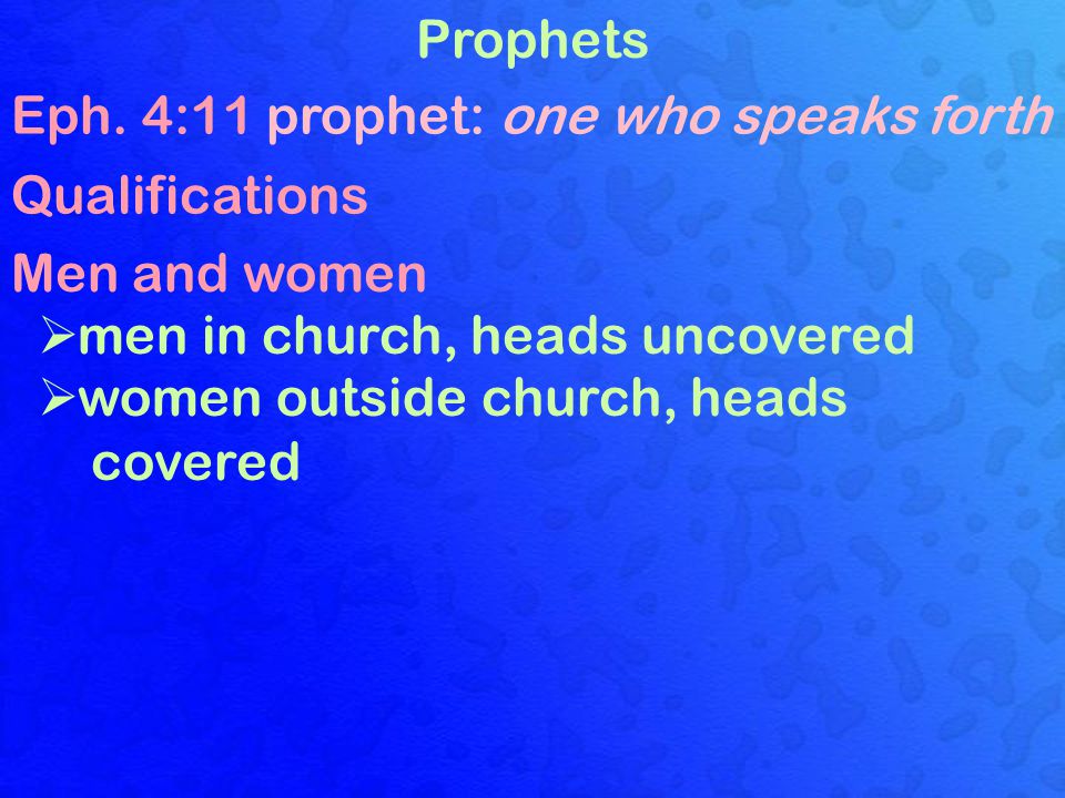 Prophets Eph.