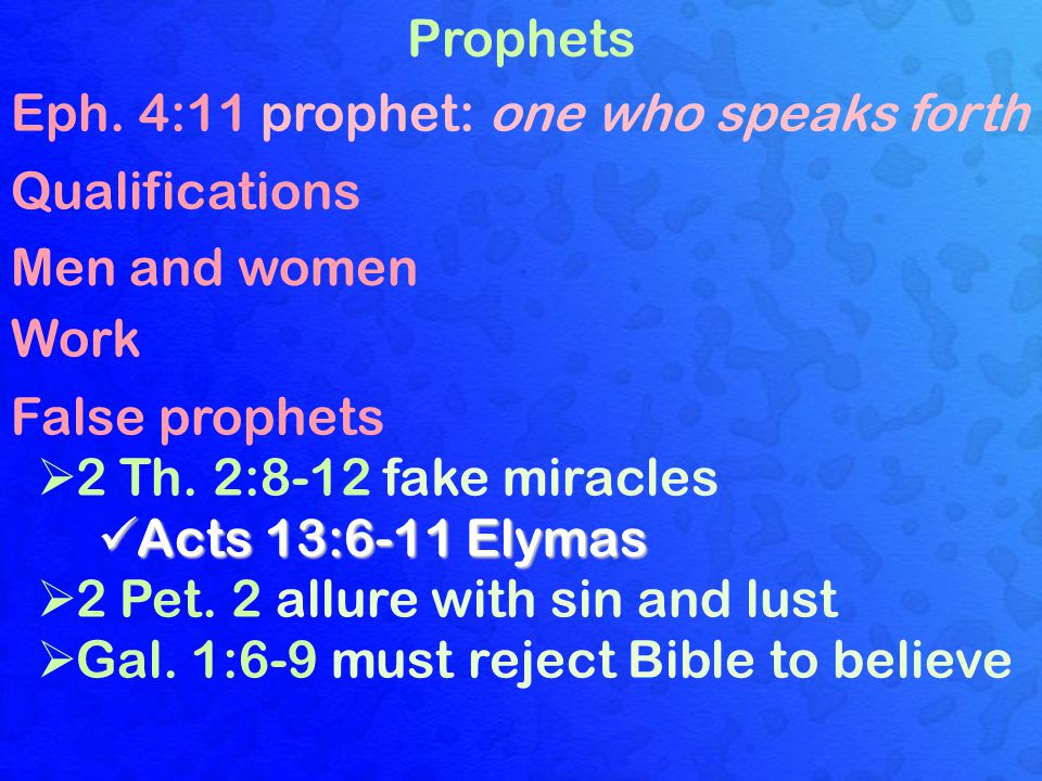 Prophets Eph.