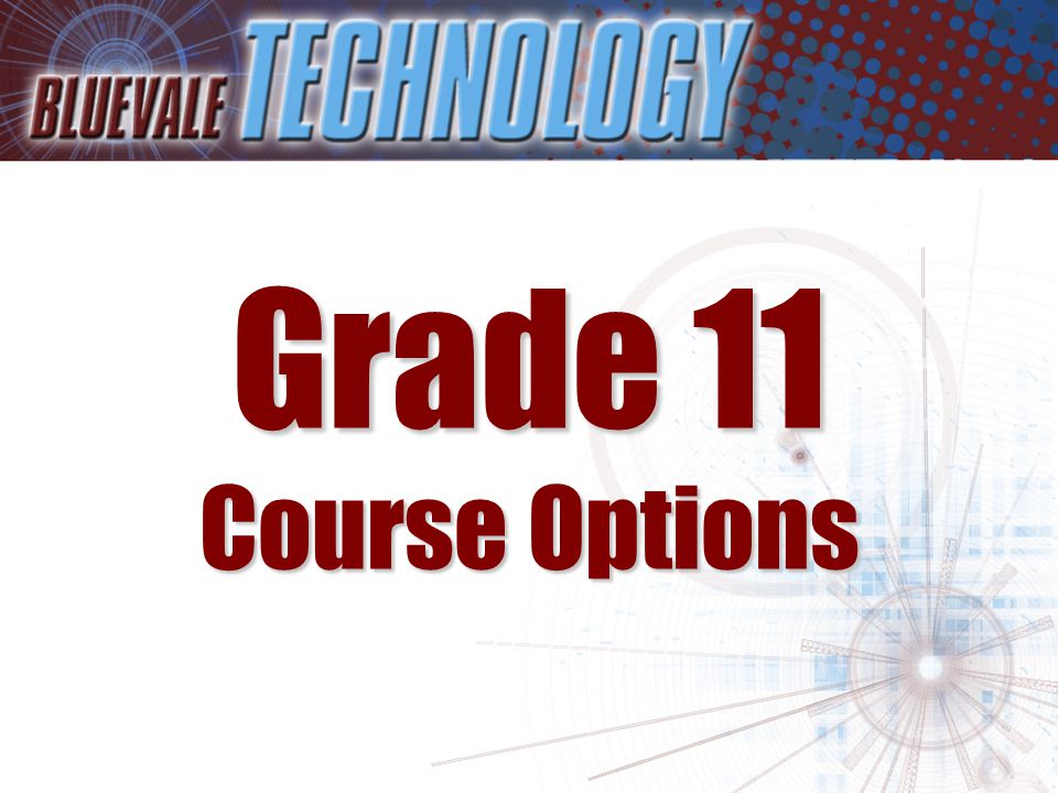 Grade 11 Course Options