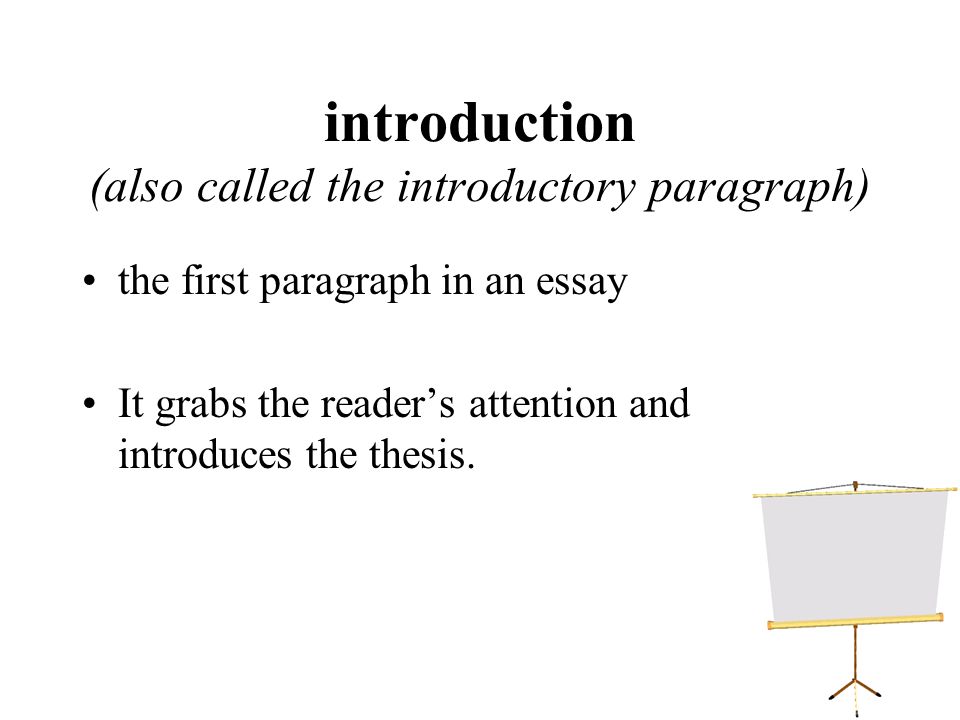 First paragraph english essay
