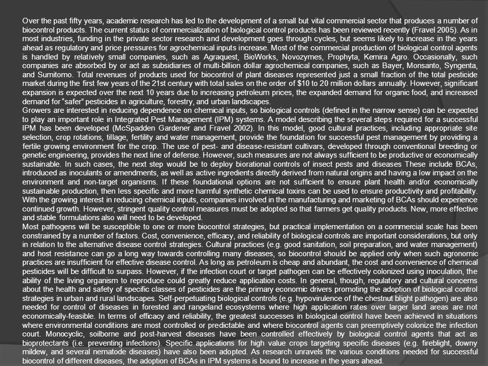 V prezentaci jsou použity některé obrázky a texty volně dostupné na internetu. - ppt download Over the past fifty years, academic research has led to the development of a small but vital commercial sector that produces a number of biocontrol products. - 웹 V prezentaci jsou použity některé obrázky a texty volně dostupné na internetu. - ppt download Over the past fifty years, academic research has led to the development of a small but vital commercial sector that produces a number of biocontrol products. - 웹