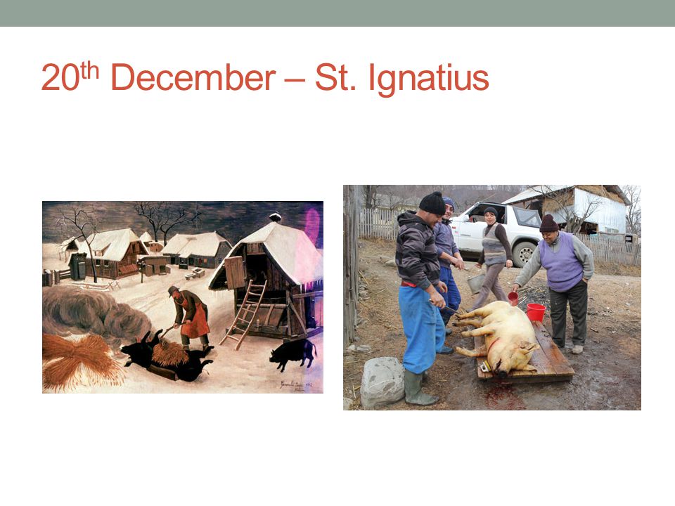 20 th December – St. Ignatius