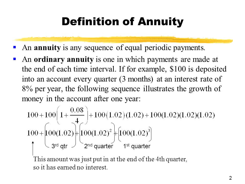 Definition of an Annuity 