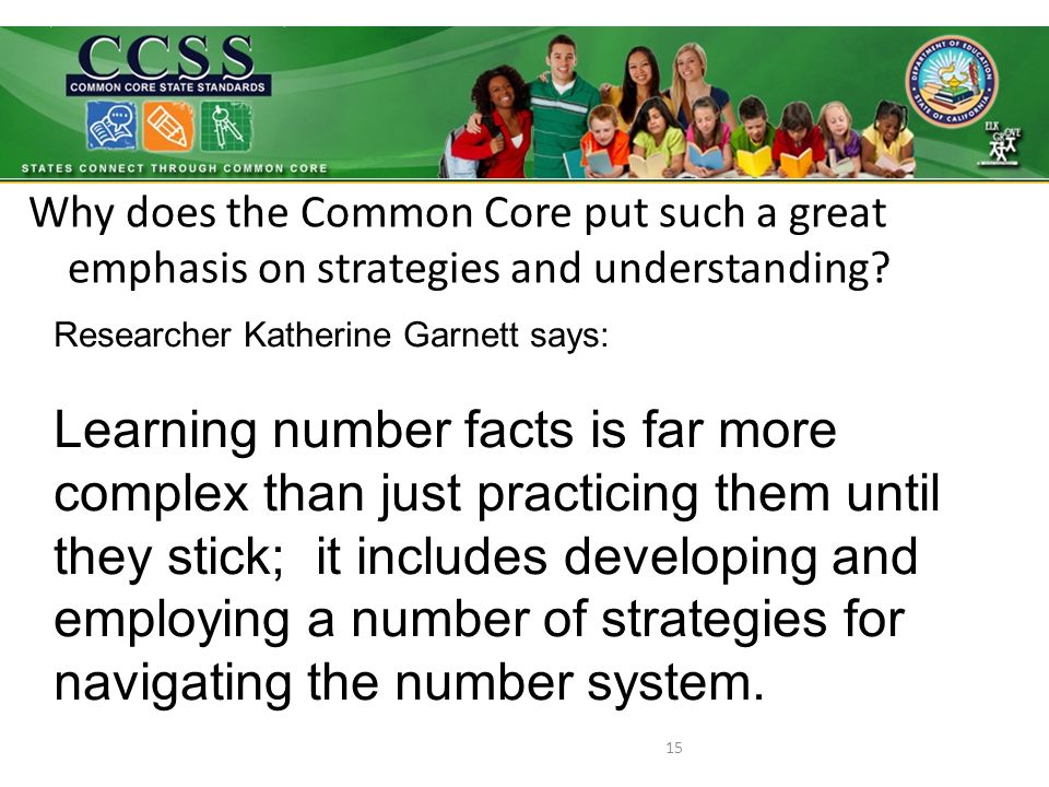 Mark Freathy. Give an overview of why the Common Core State