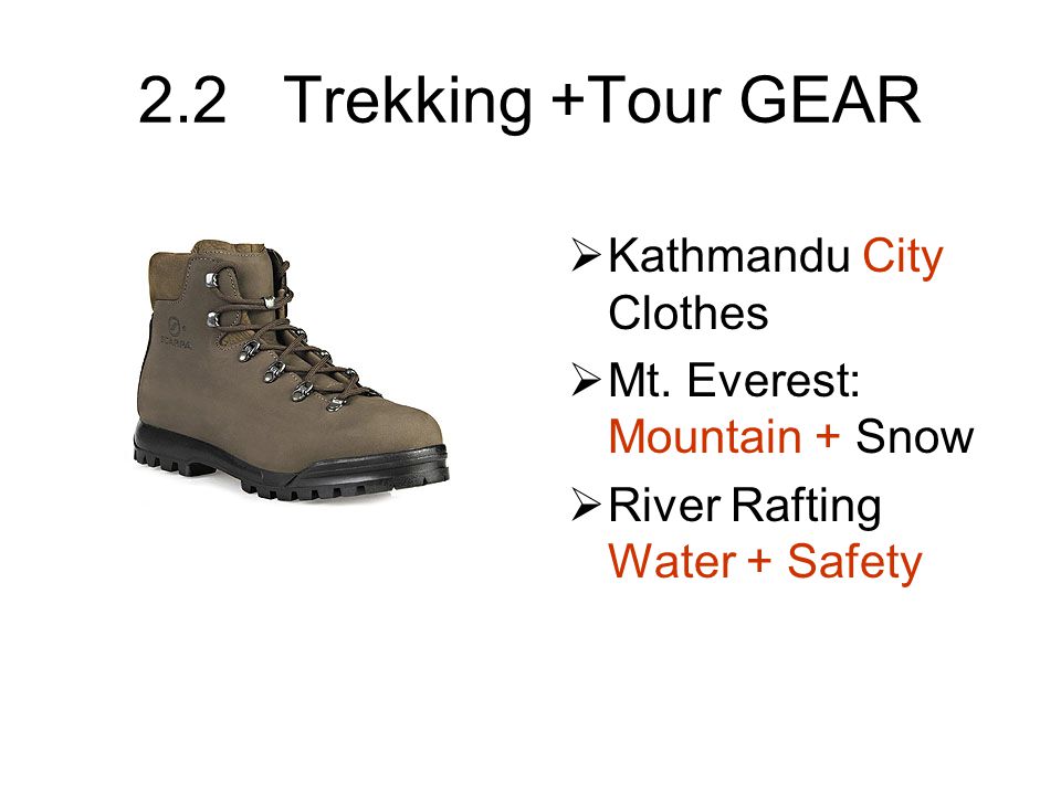 2.2 Trekking +Tour GEAR  Kathmandu City Clothes  Mt.