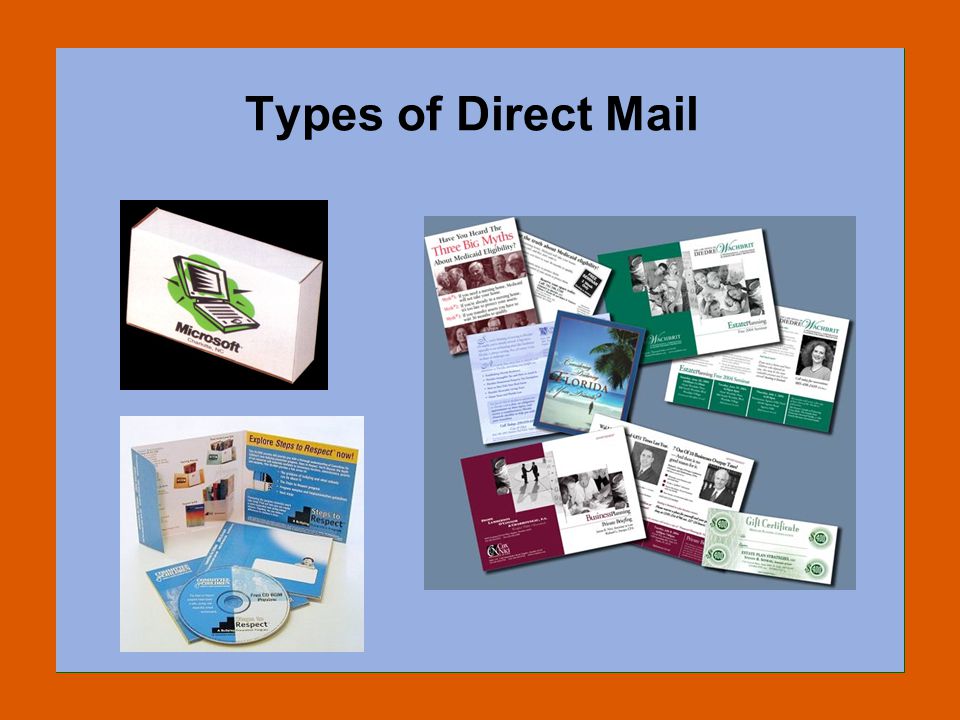 13-11 Types of Direct Mail