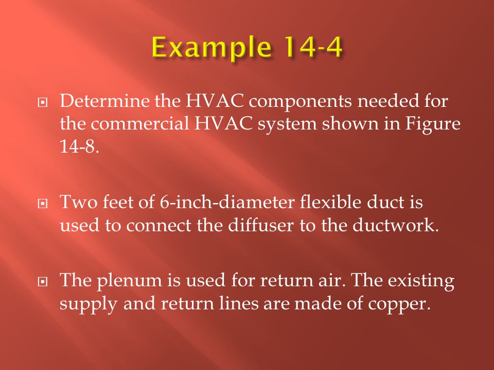 Determine the HVAC components needed for the commercial HVAC system shown in Figure 14-8.