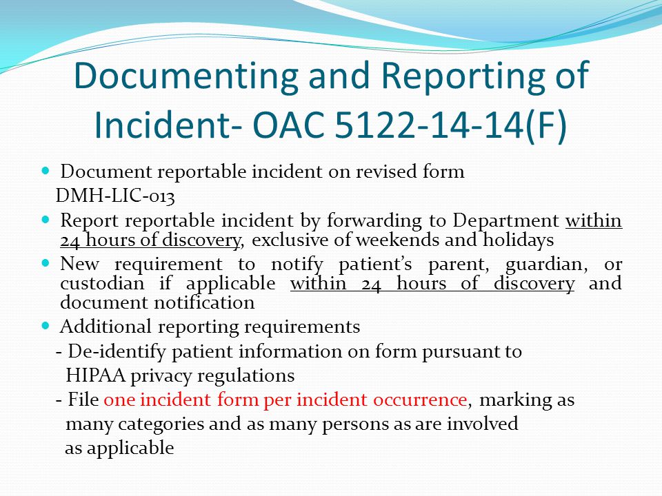 part 2 private psychiatric service providers welcome and lic incident report