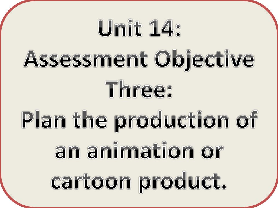 Unit 14 Assessment Objective Three